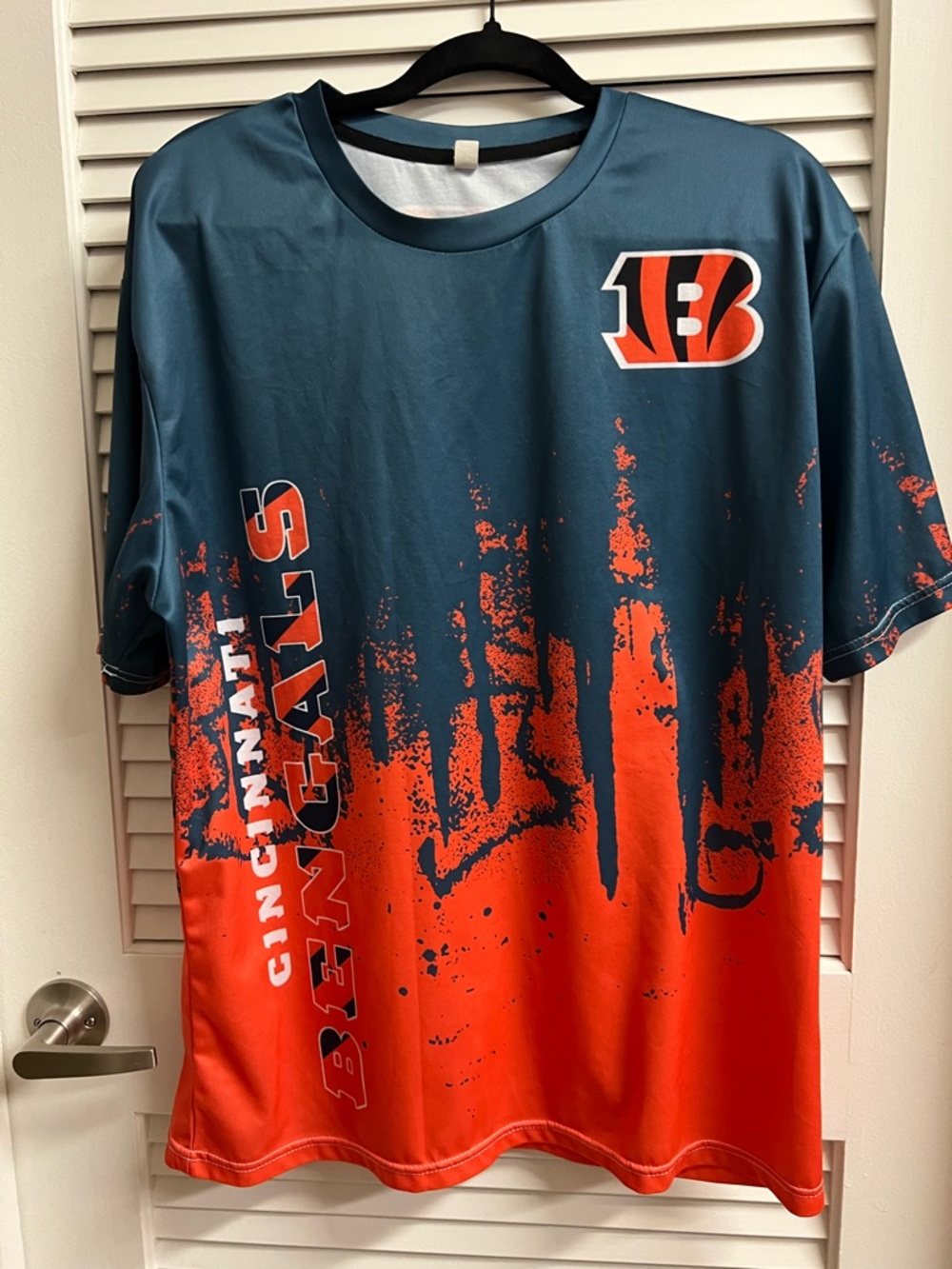 Men’s Teal and Orange Short-Sleeve Jersey